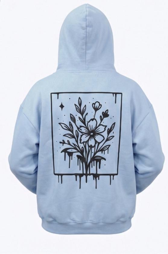 Dripping Floral Graphic Unisex Hoodie
