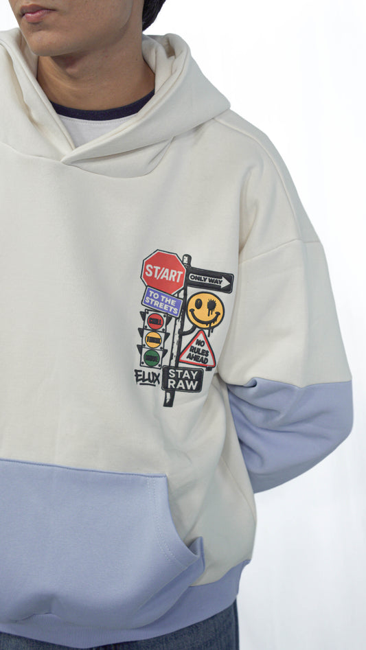 Dual Tone Graphic Hoodie