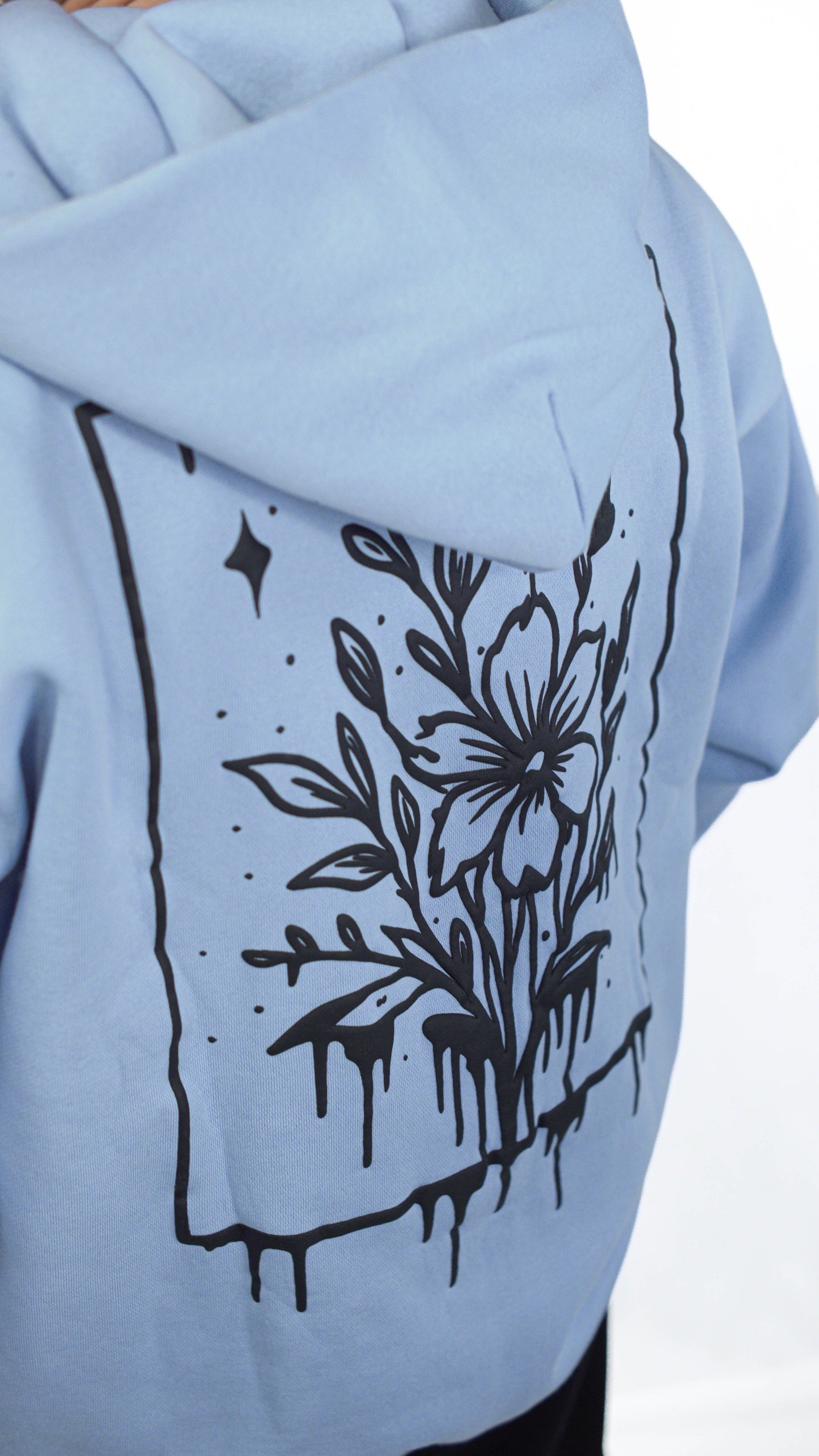 Dripping Floral Graphic Unisex Hoodie