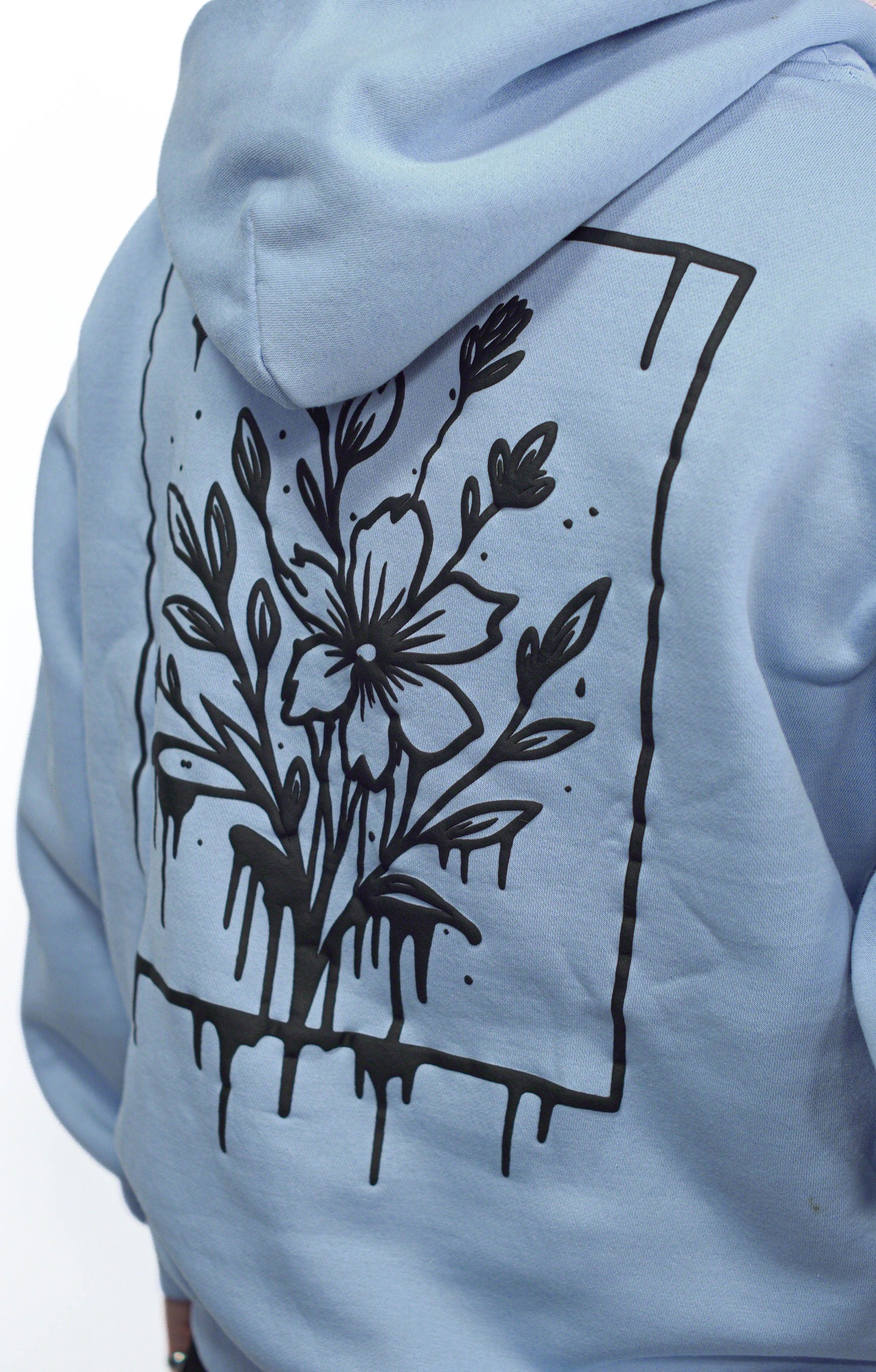 Dripping Floral Graphic Unisex Hoodie