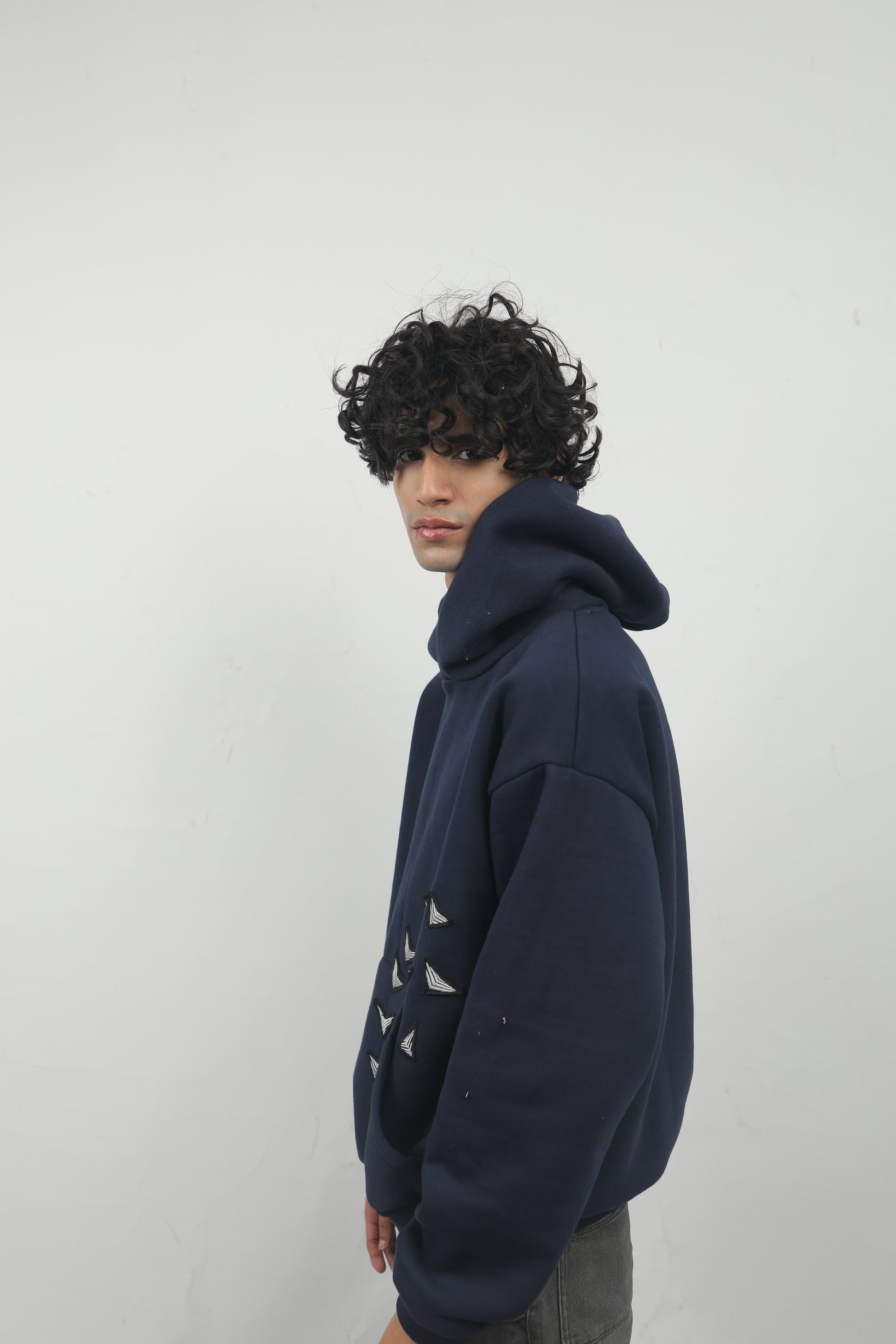 ELUX Arrow Embroidery Hoodie side view