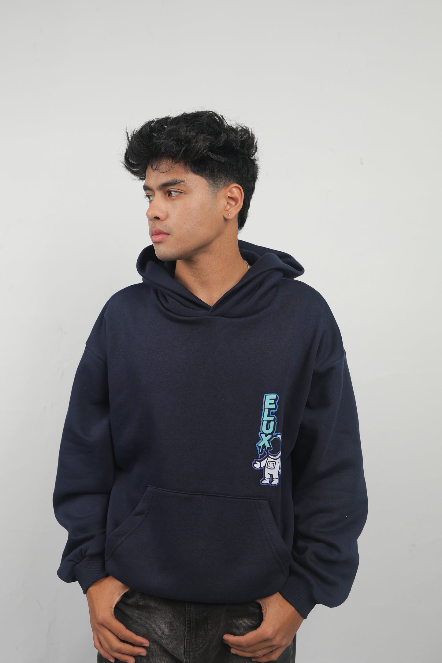 ELUX Astronaut Graphic Hoodie angled view