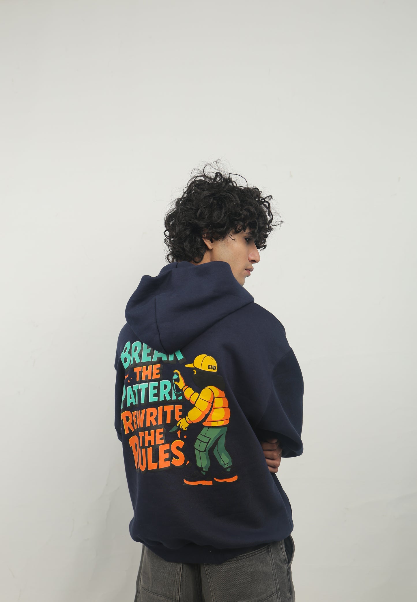 ELUX Break The Pattern Back Graphic Hoodie back view