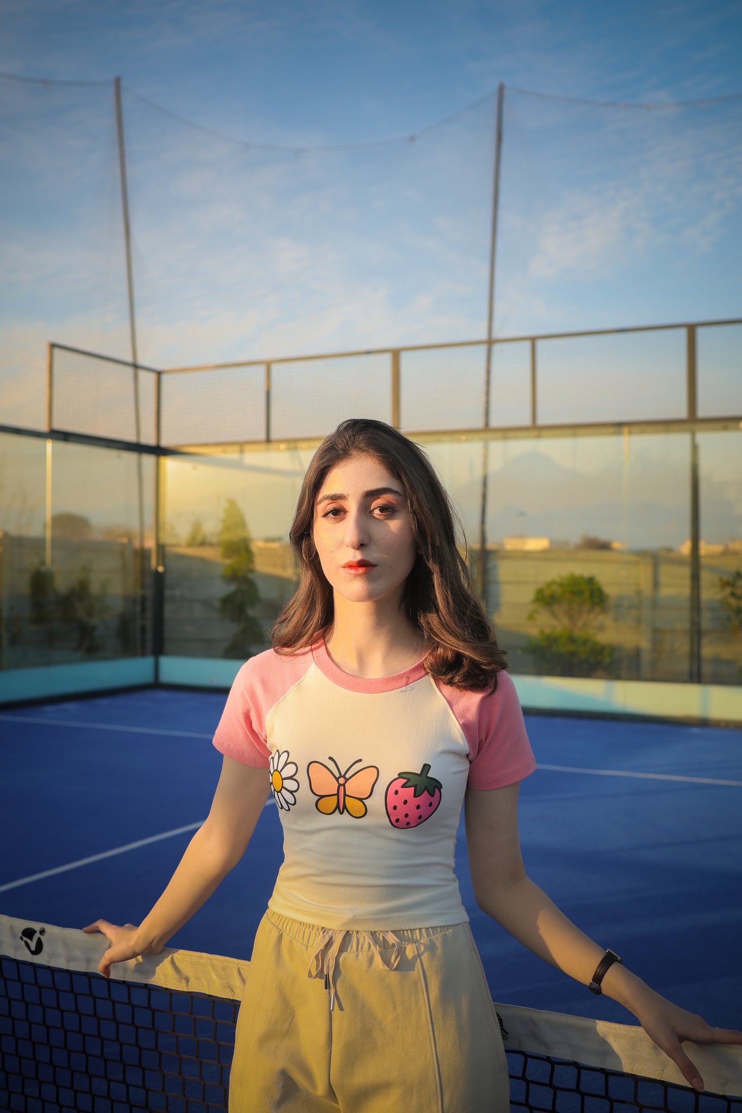 ELUX Cute Daisy Butterfly Strawberry Tee