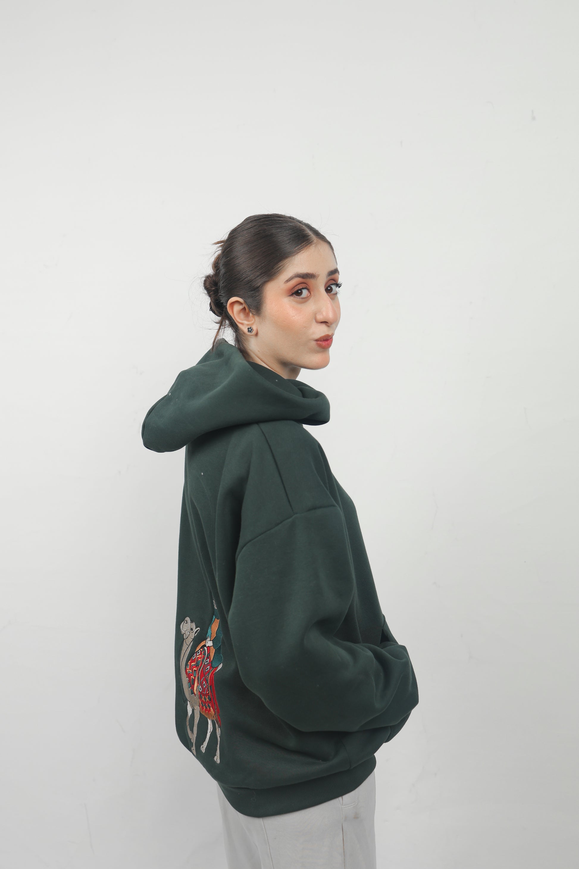 ELUX Desert Rider Embroidered Hoodie angled side view