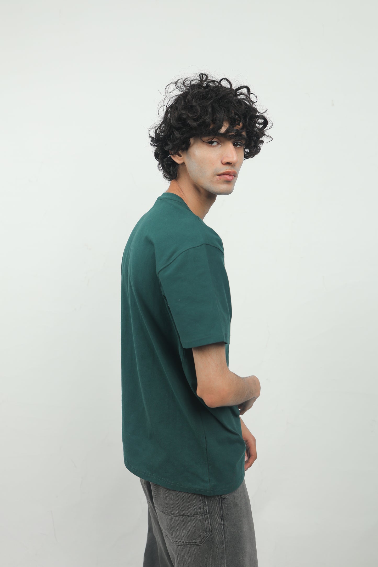 ELUX Geometric Embroidered Graphic Tee side view