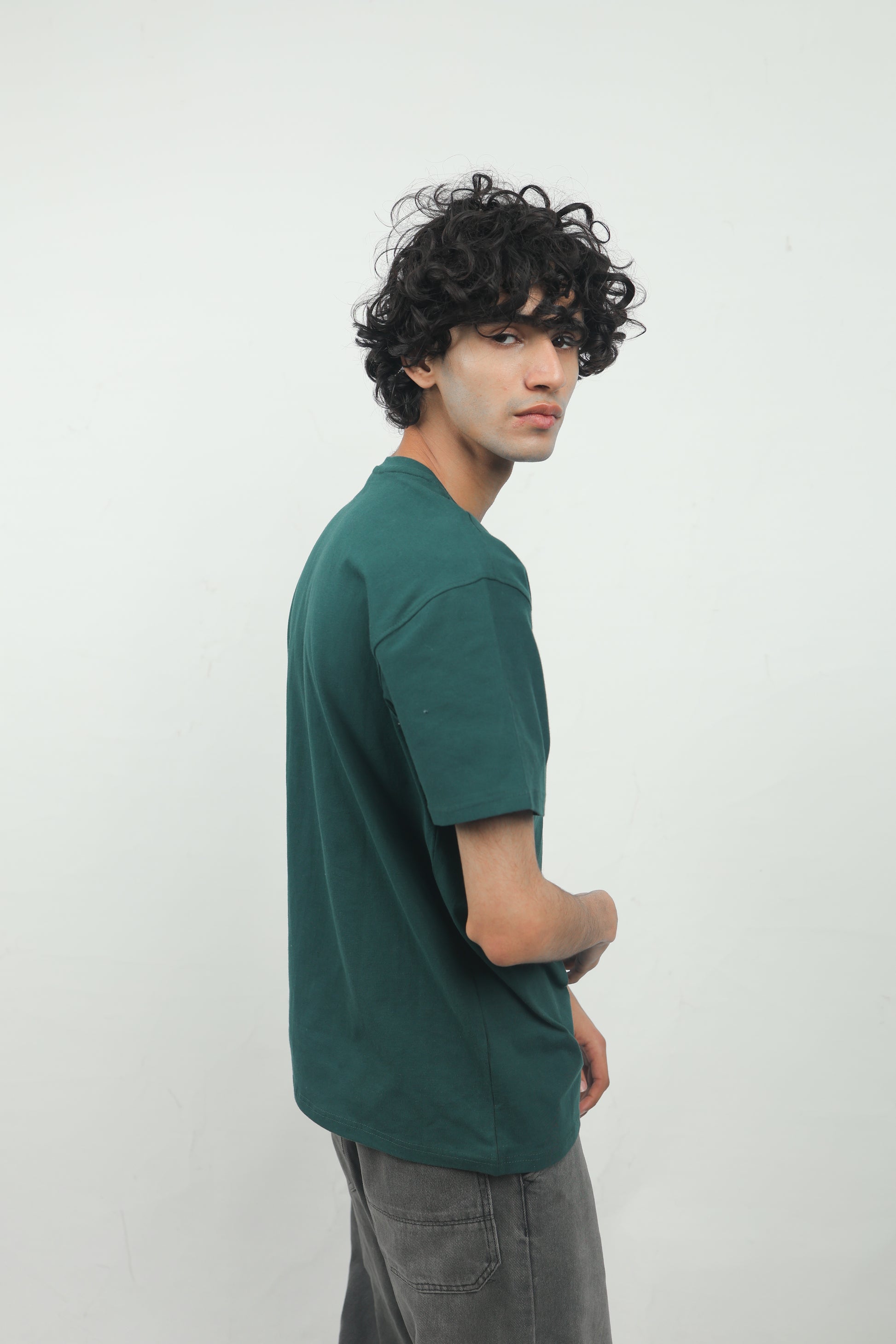 ELUX Geometric Embroidered Graphic Tee side view