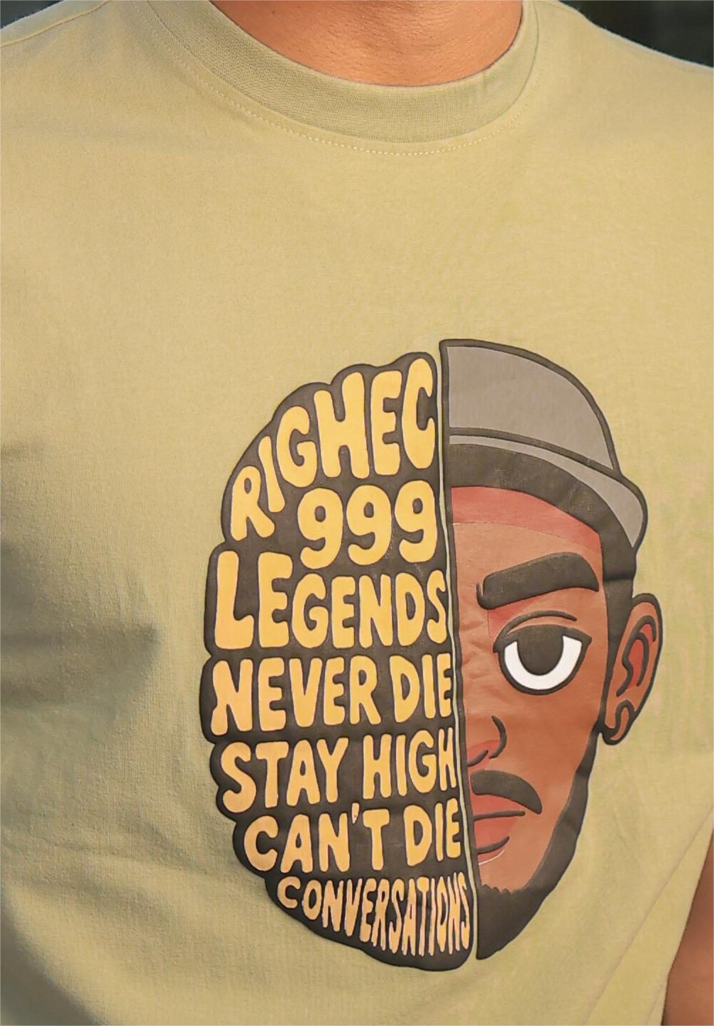 ELUX Legends Never Die Tee print detail