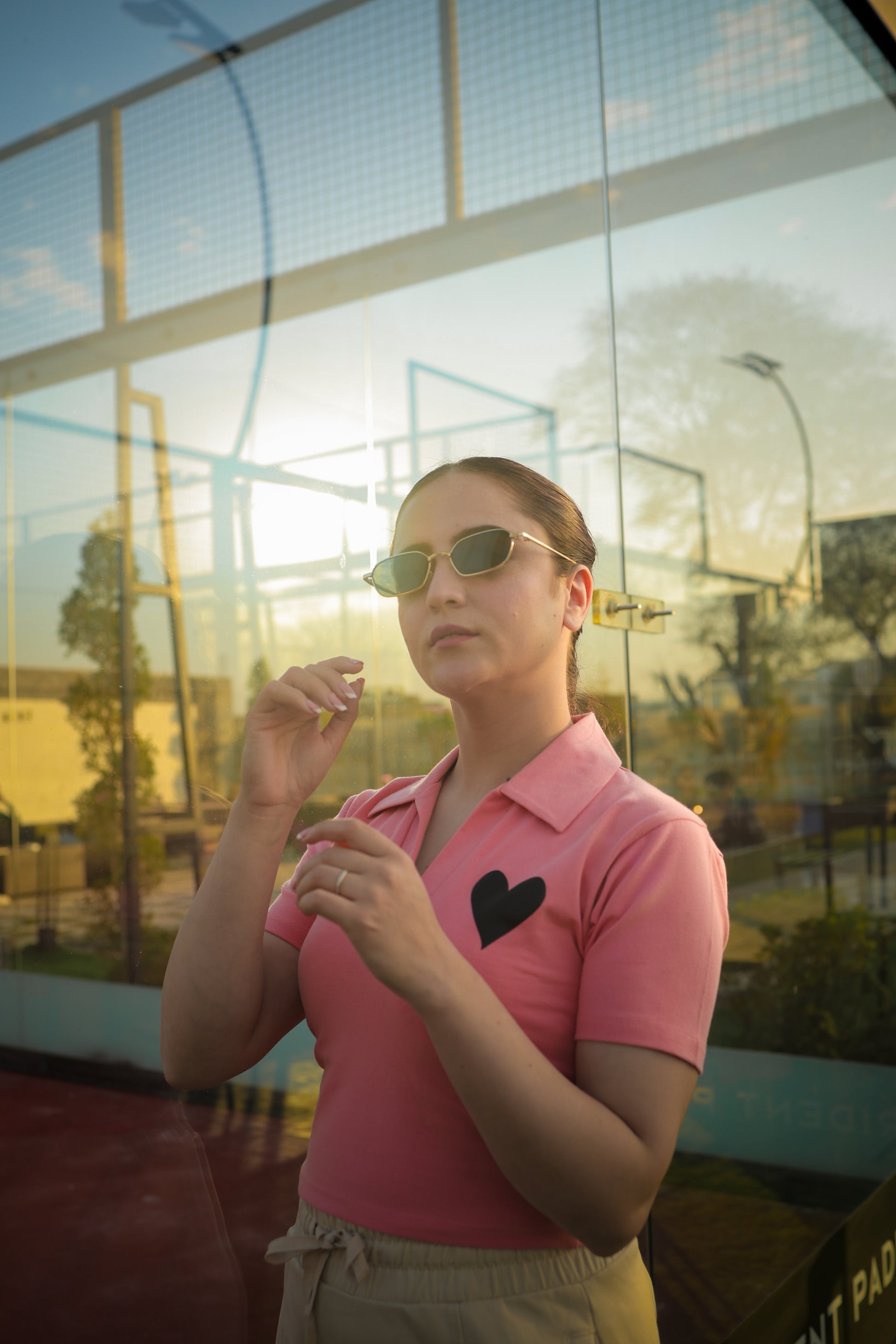 ELUX Minimal Heart Polo Crop Top
