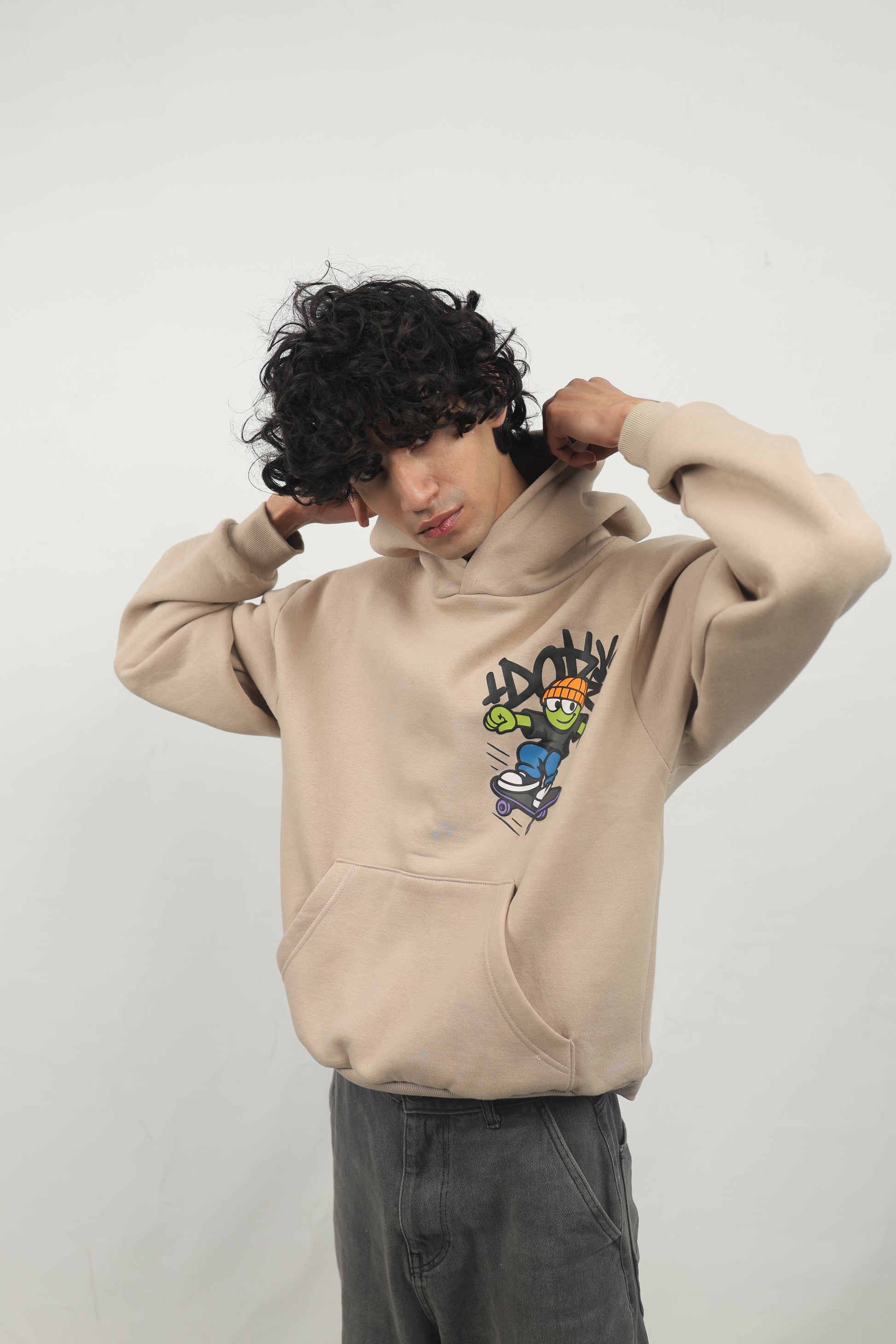 ELUX Street Skater Graphic Hoodie angled view