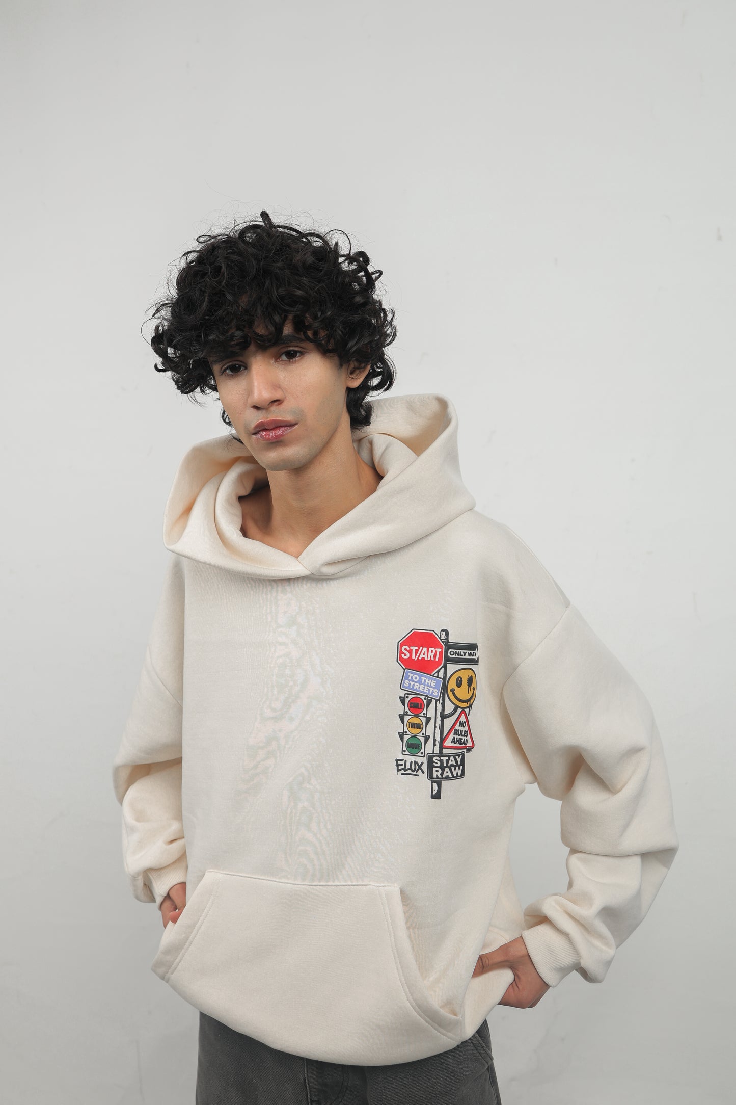 ELUX Urban Street Signs Graphic Hoodie side view