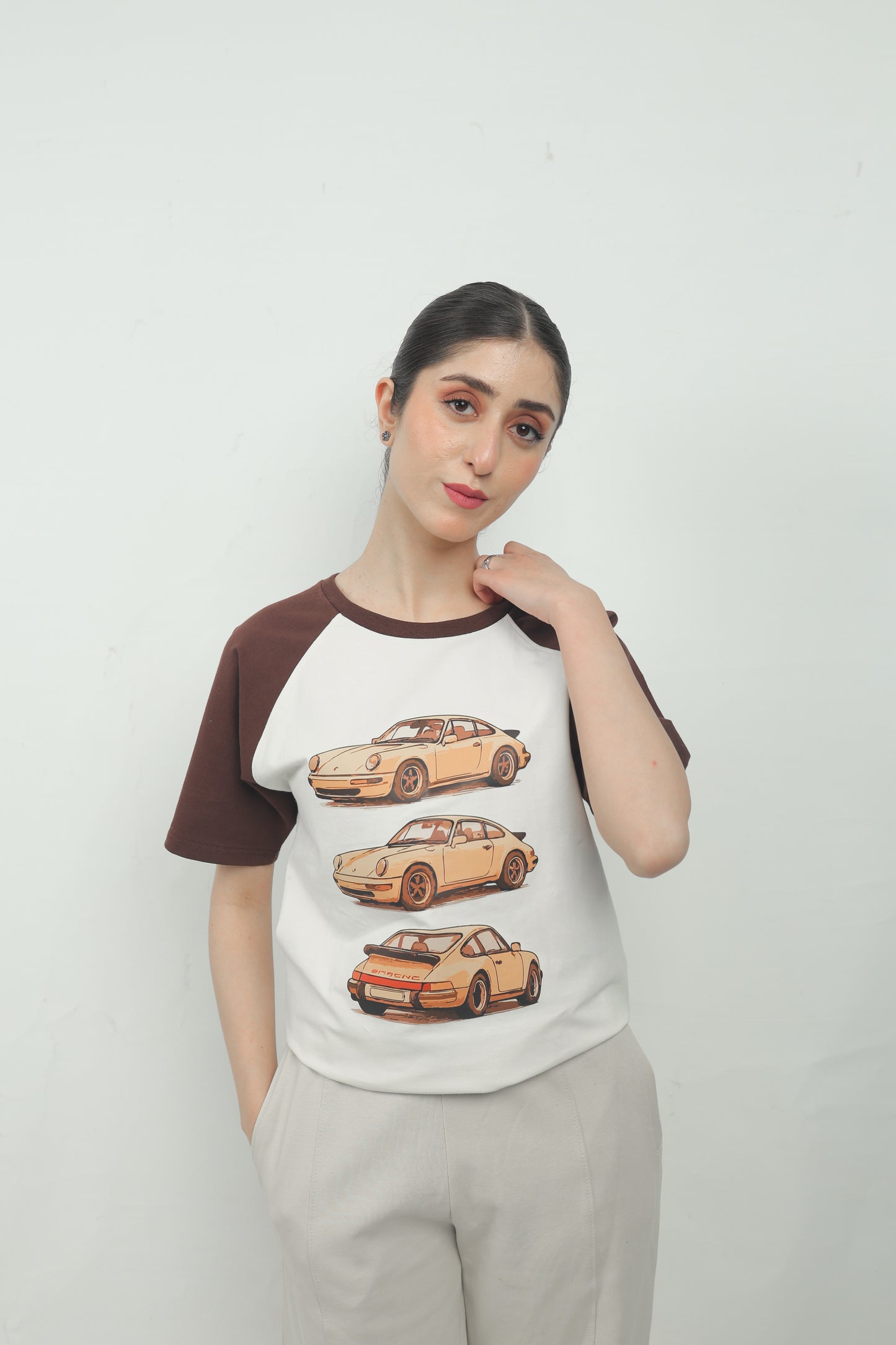ELUX Vintage Sports Car Graphic Tee front view